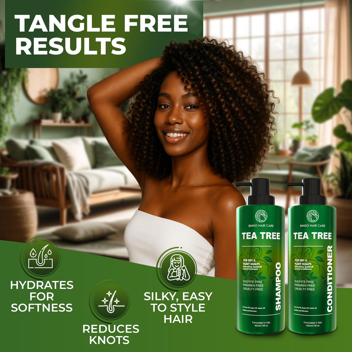BINGO HAIR CARE salon-quality packaging suggests professional-grade scalp care at home.