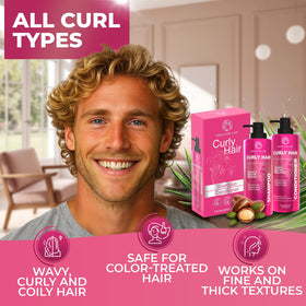 Bingo Hair Care soft, bouncy curls in motion illustrating moisture delivery.