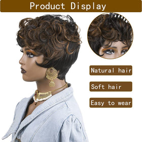 BingSing face-framing bangs pixie style highlights facial features with ease