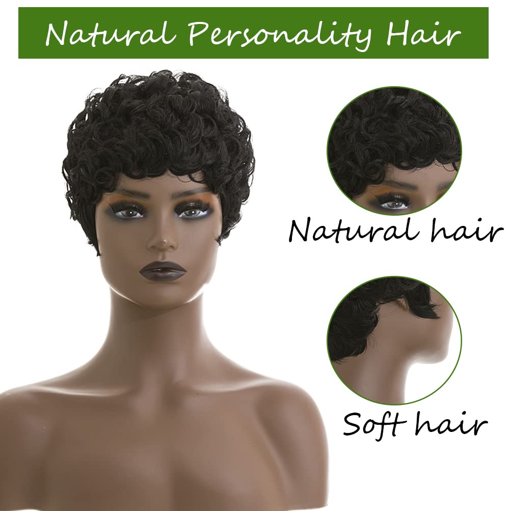 BingSing Pixie Cut Wig adjustable cap view for proper fit