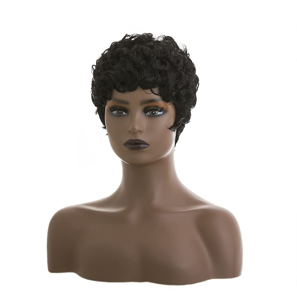BingSing Pixie Cut Wig heat-resistant fiber close-up detail