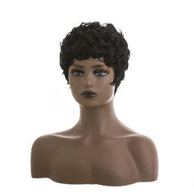 BingSing Pixie Cut Wig heat-resistant fiber close-up detail
