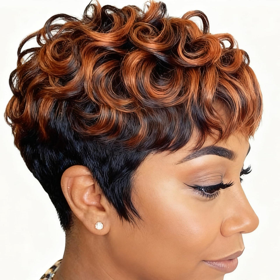 BingSing short pixie cut wig with bangs for a bold, low-maintenance daily look