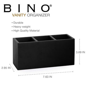 BINO 3-compartment organizer on desk for office supplies and cords kept tidy