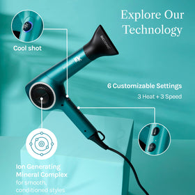 Concentrator nozzle attachment on Bio Ionic 10X Ultralight Dryer for precise airflow