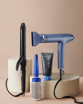 BIO IONIC BlueWave frizz-fighting technology delivers smoother hair with less static.