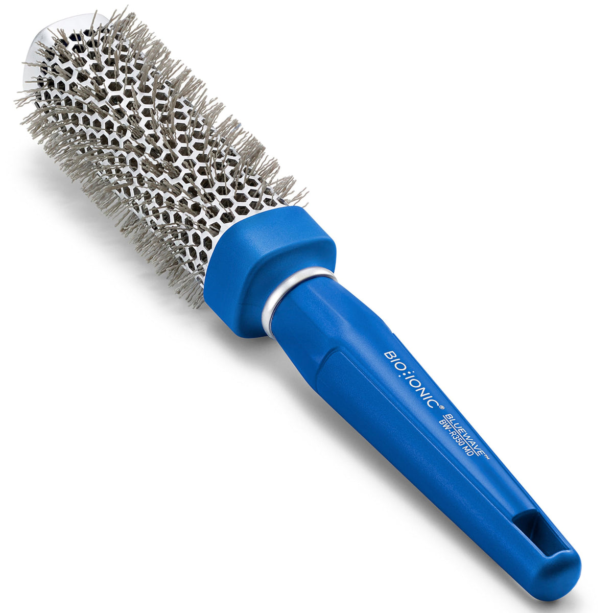 BIO IONIC BlueWave square-round barrel for smooth, frizz-free styling.