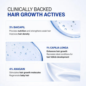 Bio Mystery growth-serum shown with other hair-care items for routine ready.