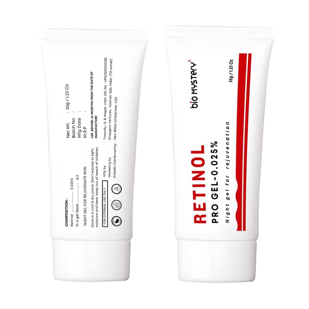 Bio Mystery Retinol Gel pump provides precise, controlled application.