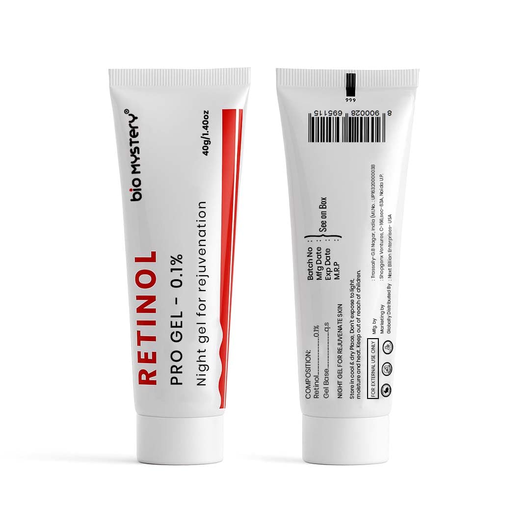 Dispensing action of Bio Mystery Retinol Pro Gel 0.1 for easy application.