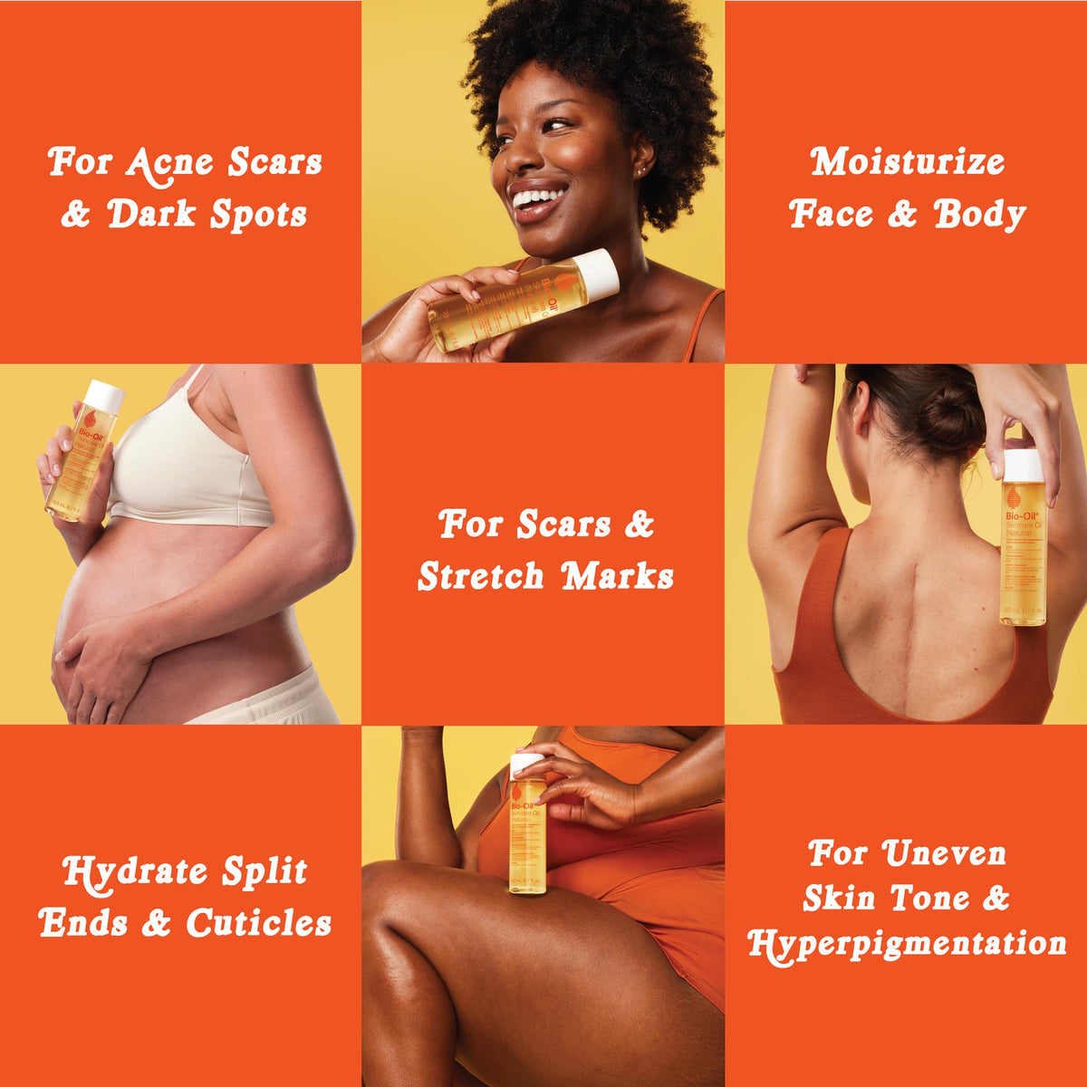 Bio-Oil ingredients rosehip and chia provide hydration.