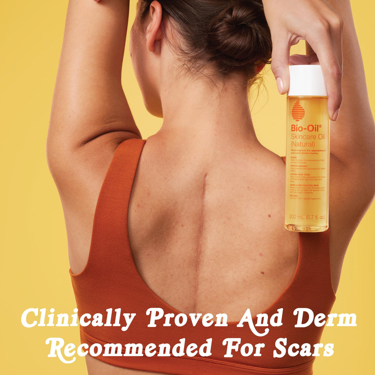 Bio-Oil serum texture on skin shows quick absorption.