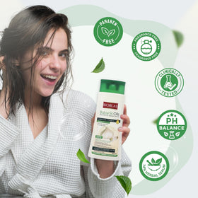 BIOBLAS Garlic Shampoo healthy-ends close-up indicates improved texture and fullness.
