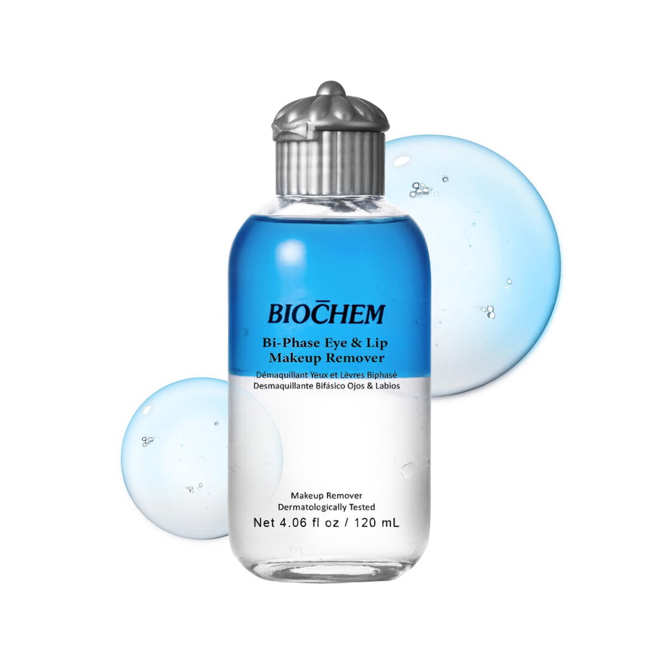 BIOCHEM Bi-Phase Eye & Lip Remover bottle for gentle makeup removal