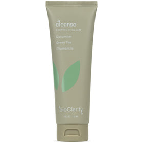 BioClarity Face Cleanser bottle with pump for gentle daily cleansing.