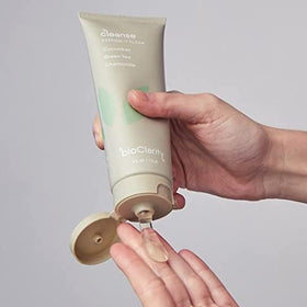 Close-up of BioClarity ingredients featuring chamomile and cucumber.