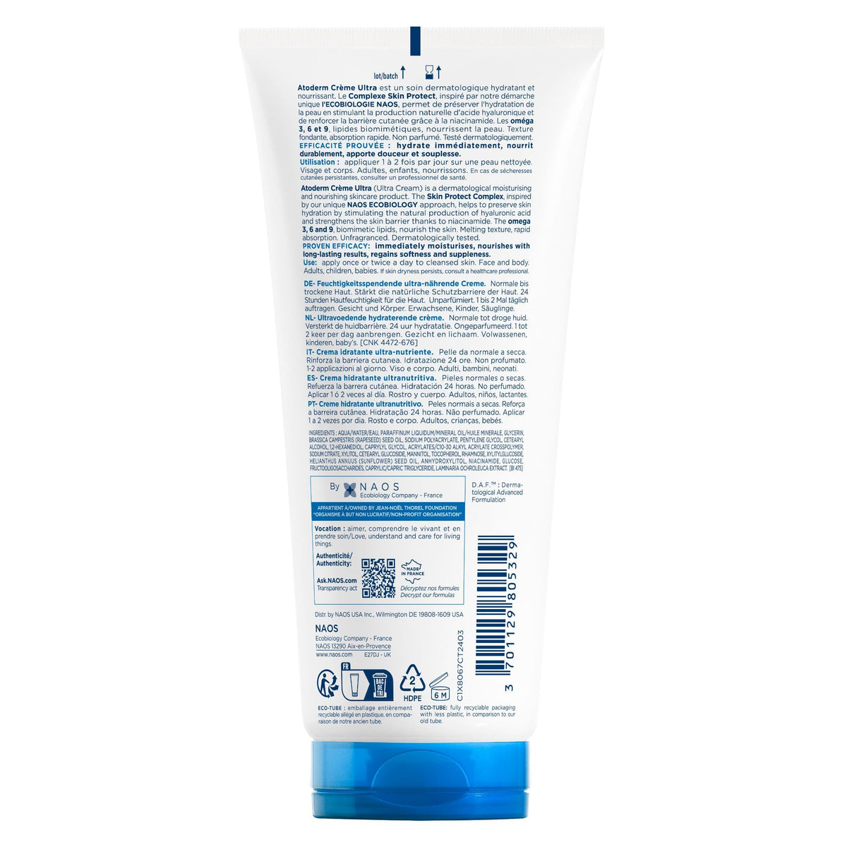 Bioderma Atoderm Intensive Balm being smoothed onto skin for instant comfort.