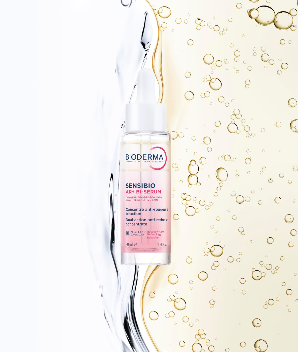 Bioderma SENSIBIO AR+ BI-SERUM after-application reveals a calming, hydrated complexion.
