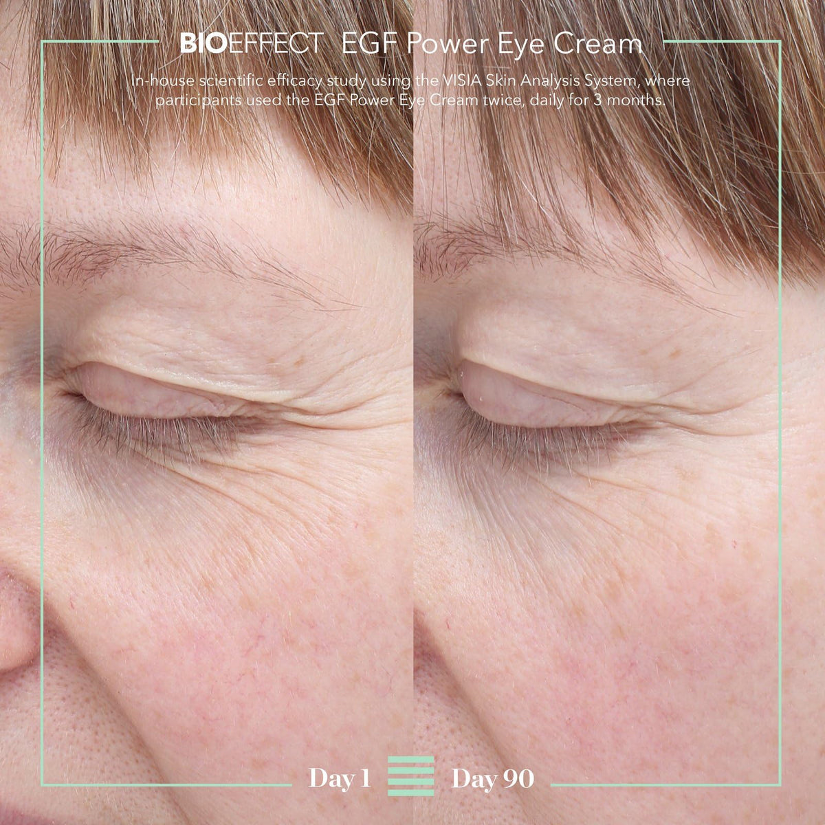 BIOEFFECT EGF Power Eye Cream texture close-up shows rich, creamy consistency.