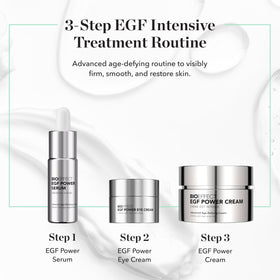 Bioeffect EGF Power Serum on display with glass bottle and dropper ready for routine use.