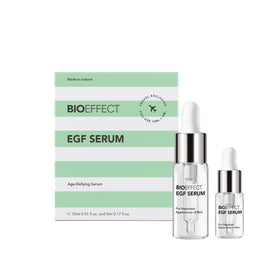 BIOEFFECT EGF Serum bottle close-up highlighting premium packaging for daily hydration
