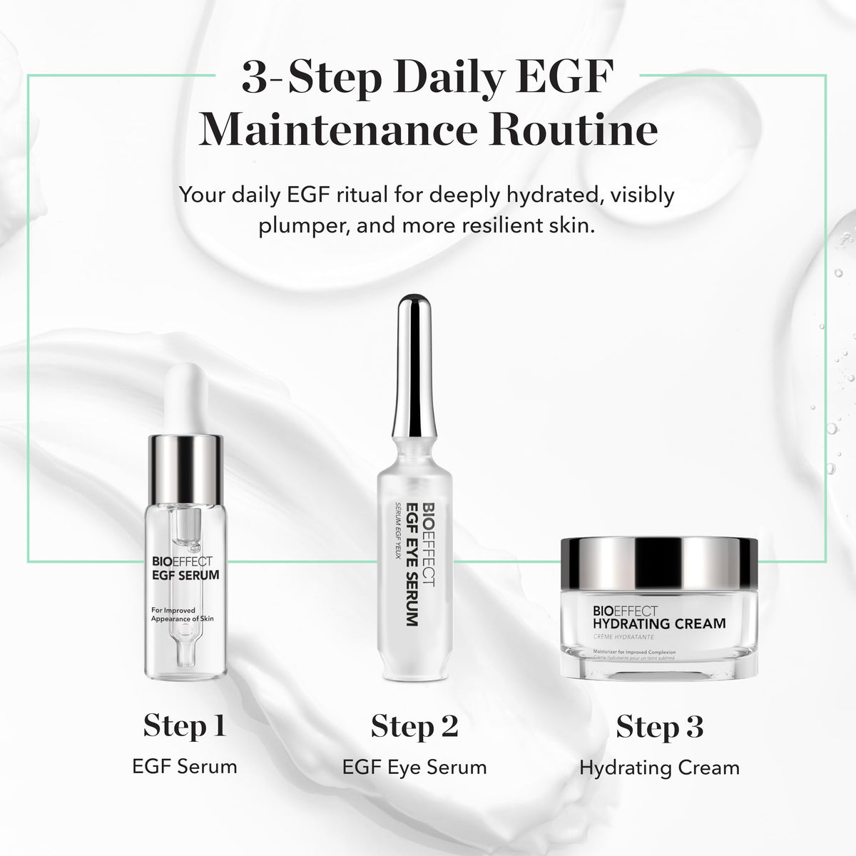 BIOEFFECT EGF Serum dropper dispense shows precise, clean application