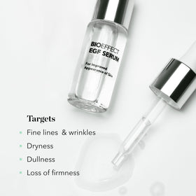 BIOEFFECT EGF Serum packaging 20ml highlights compact, travel-friendly size
