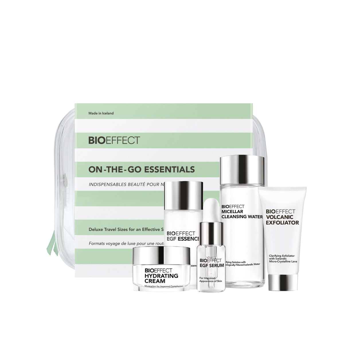 BioEffect On-the-Go EGF serum bottle promotes hydration and radiance