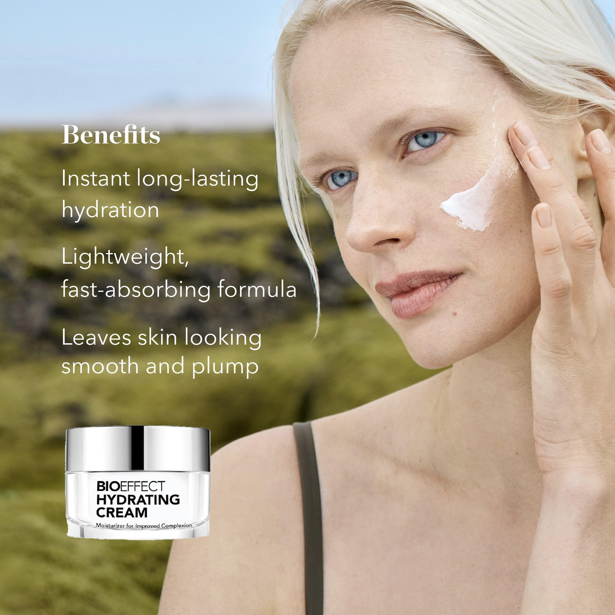 BioEffect On-the-Go hydrating cream facial jar provides lightweight moisture