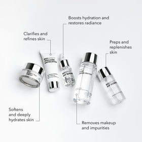 BioEffect On-the-Go micellar cleansing water bottle removes oil and makeup gently