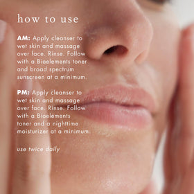 Lavender and citrus aroma from Bioelements Decongestant Cleanser.