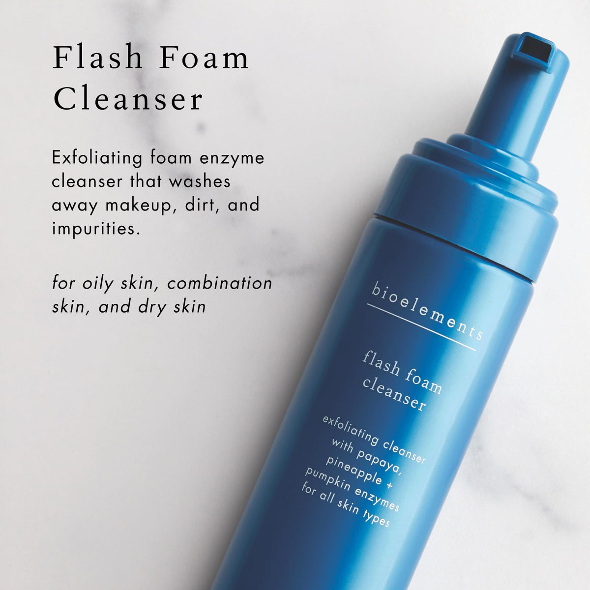 Close-up of Bioelements foam lather showing creamy texture.