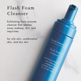 Close-up of Bioelements foam lather showing creamy texture.