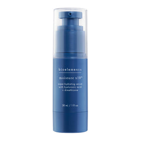 Bioelements Moisture x10 serum bottle closeup for deep hydration