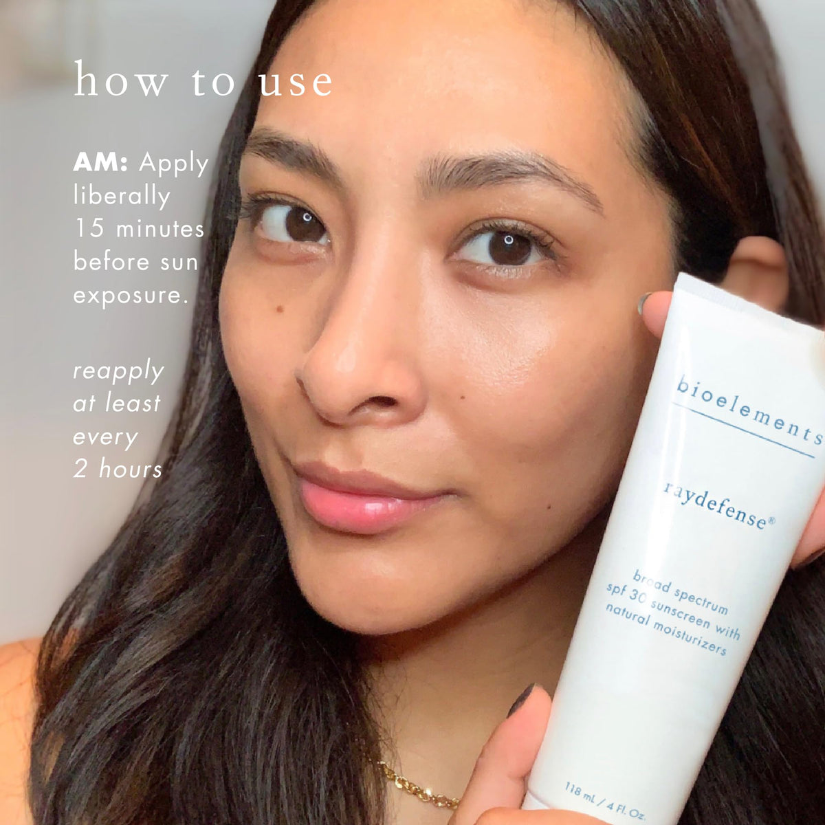Bioelements RayDefense natural aromatherapy scent enhances every application.