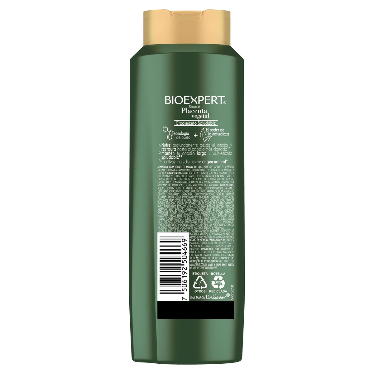 Creamy foam forming on hair from Bioexpert Shampoo with plant placenta extract.