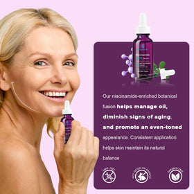 Bioglossy Niacinamide Serum on hand demonstrates easy daily use
