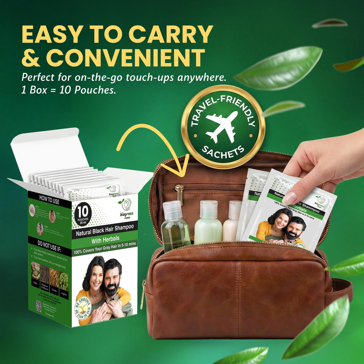 BIOGREEN ROOTS ammonia-free formula for gentler color deposit