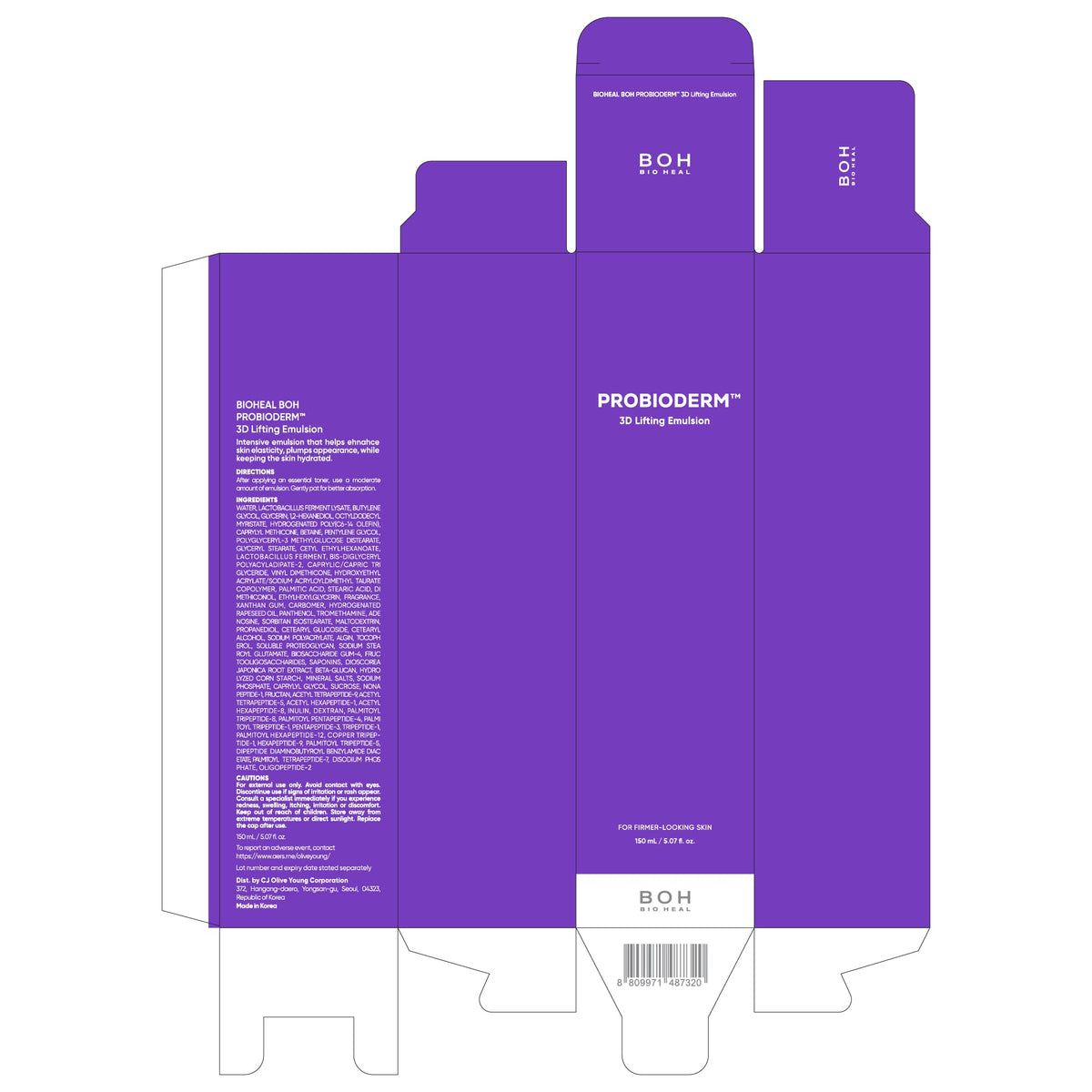 BIOHEAL BOH Probioderm 3D Lifting Emulsion daily-use scene in routine