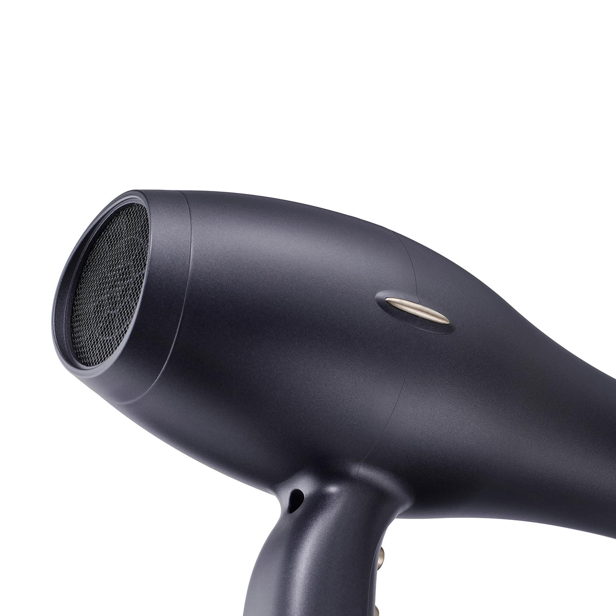BIO IONIC GoldPro blue concentrator nozzle targets precision airflow for frizz control.