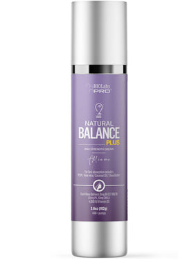 BIOLABS PRO bioidentical cream bottle with precision pump for consistent dosing