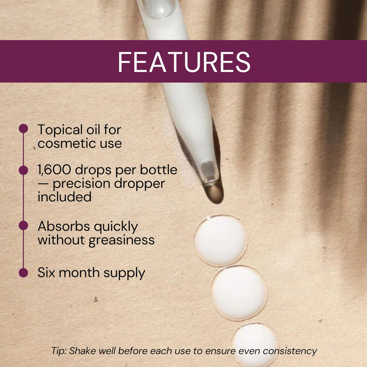 BIOLABS PRO Estri Oil ingredients: MCT oil and Vitamin E nourish skin.
