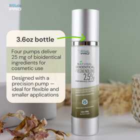 BIOLABS PRO Pregnenolone Cream ingredients blend highlighting Aloe and Shea