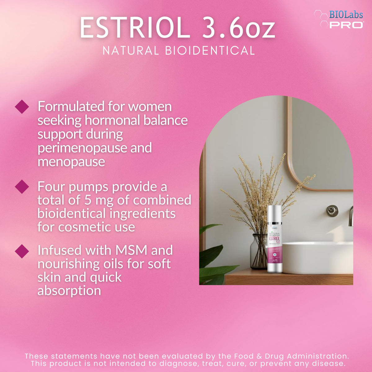 BIOLABS PRO UltraSpa ingredients close-up highlighting MSM and natural oils.