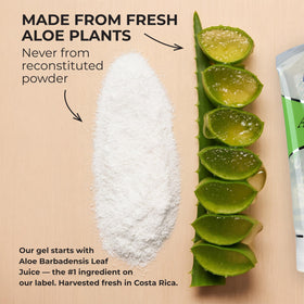 Bioland Aloe Vera Gel being applied for a cooling relief and fresh feel.