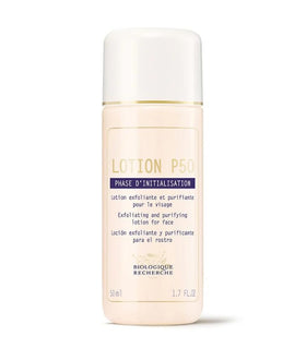 Biologique Recherche Lotion P50 travel-size bottle for refreshed, balanced skin.