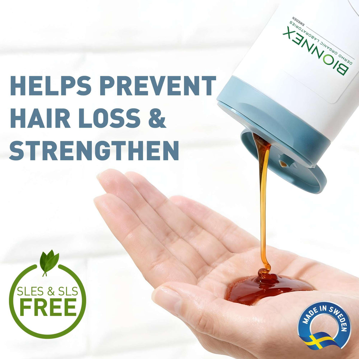 Bionnex Organica Swedish-made formula emphasizes clean, safe hair care.