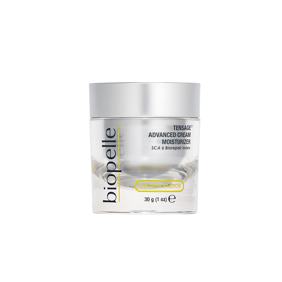 Biopelle Tensage Growth Factor Advanced Moisturizer jar for deep hydration.