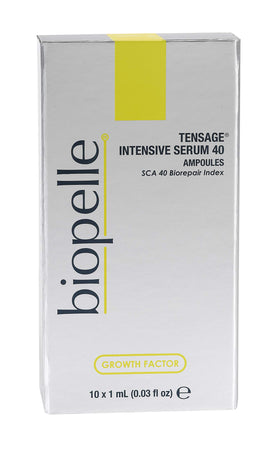 Biopelle Tensage Intensive Serum 40 application scene promoting hydration and renewal.