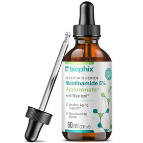 Biophix B-3 serum bottle shows premium packaging for daily skincare.